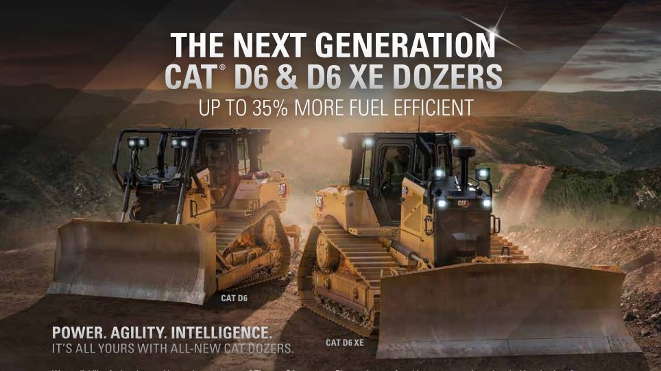 the next generation CAT D6 & D6 XE Dozers
