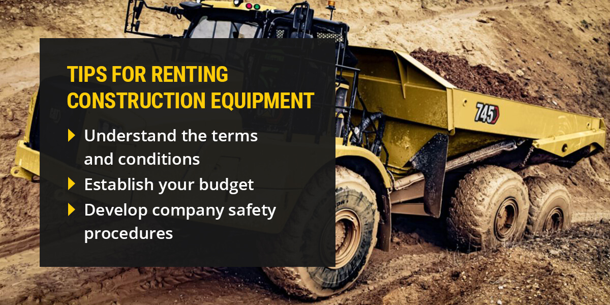Tips for Renting Construction Equipment 