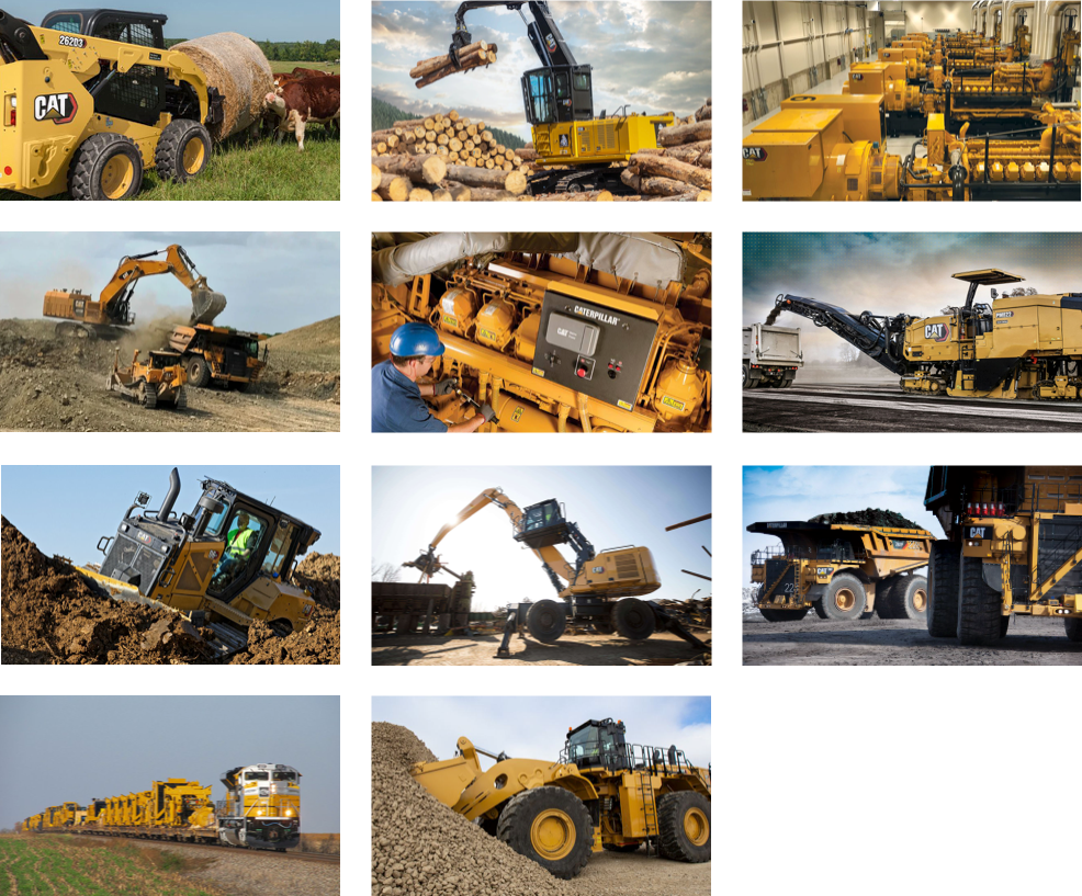 • Agriculture • Logging & Forestry • Power Generation • Construction • Marine • Road Building • Earthmoving • Material Handling • Trucking & Transport • Locomotive • Mining