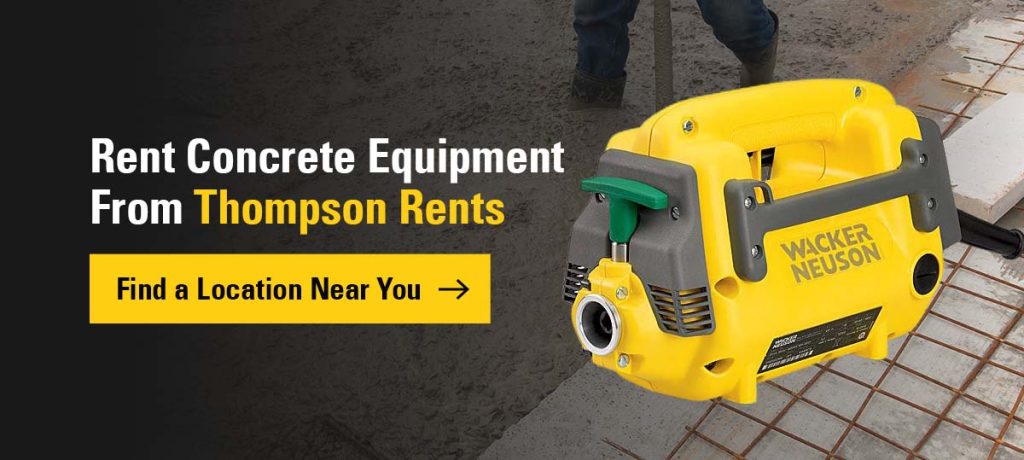 rent concrete equipment from Thompson Rents
